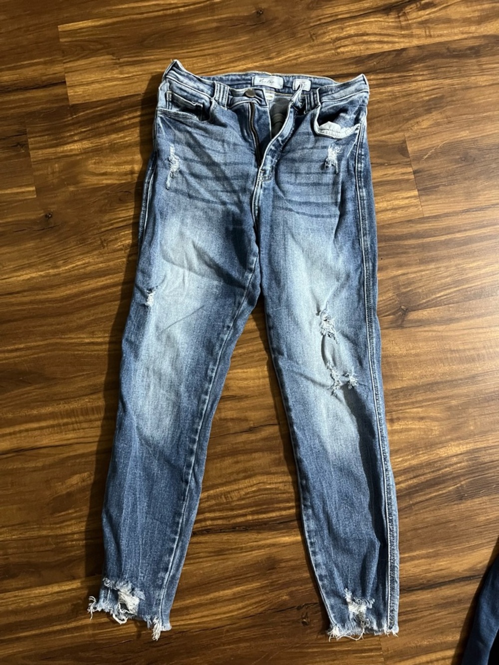 KanCan Women's Light Blue Distressed Skinny Jeans